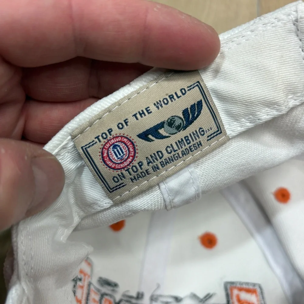 Vintage Tennessee Volunteers Vols Hat White Orange Strap Adjustable Cap Y2K